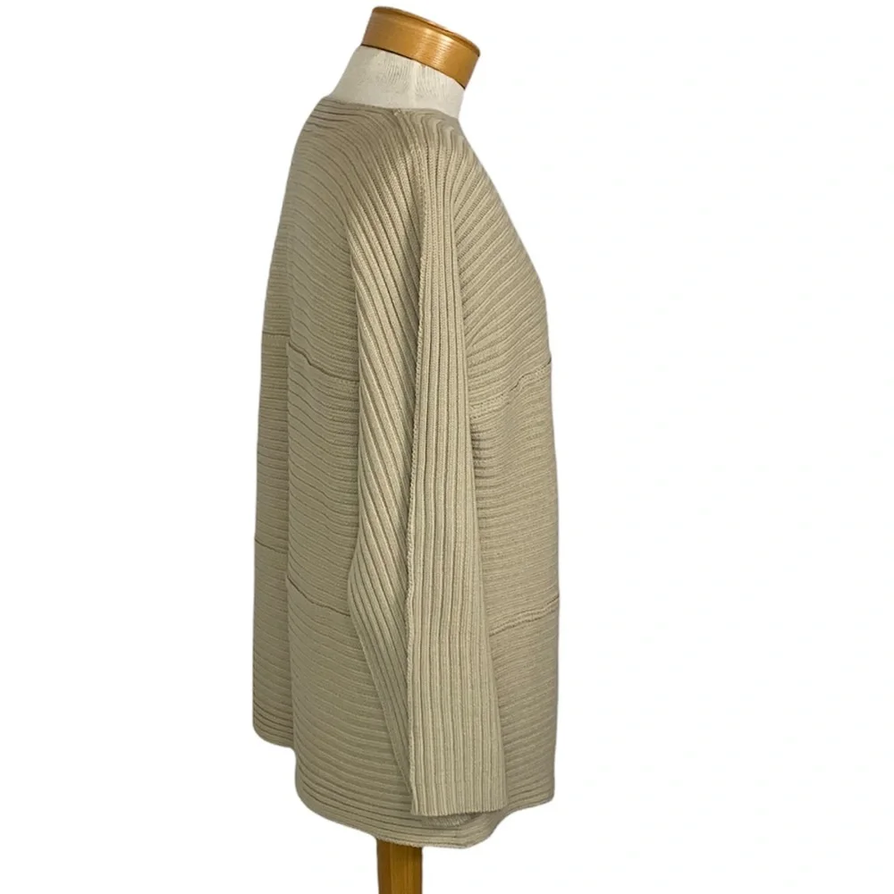 Modern Soul Lagenlook Tan Oversized Relax Fit Cardigan Sweater